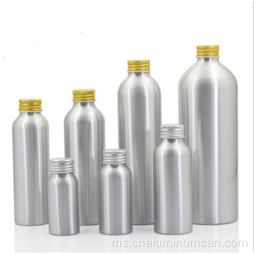 botol aluminium dengan penutup emas